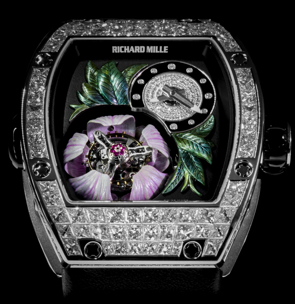 Replica Richard Mille RM019 2015 RM 019-02 Tourbillon Fleur Pavé White Gold Unisex Watch